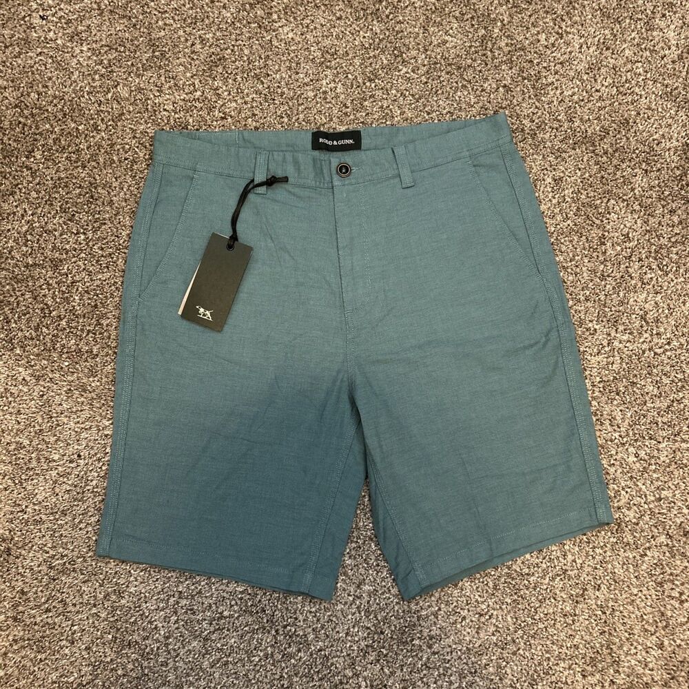 RODD & GUNN Lilybank Sports 9" Shorts Men's Size 35 Turquoise The GUNN NWT
